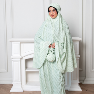 Mukena Travel HFZ Monogram Green