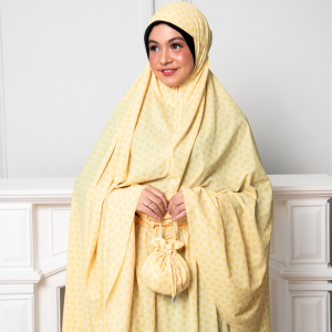 Mukena Travel HFZ Monogram Yellow